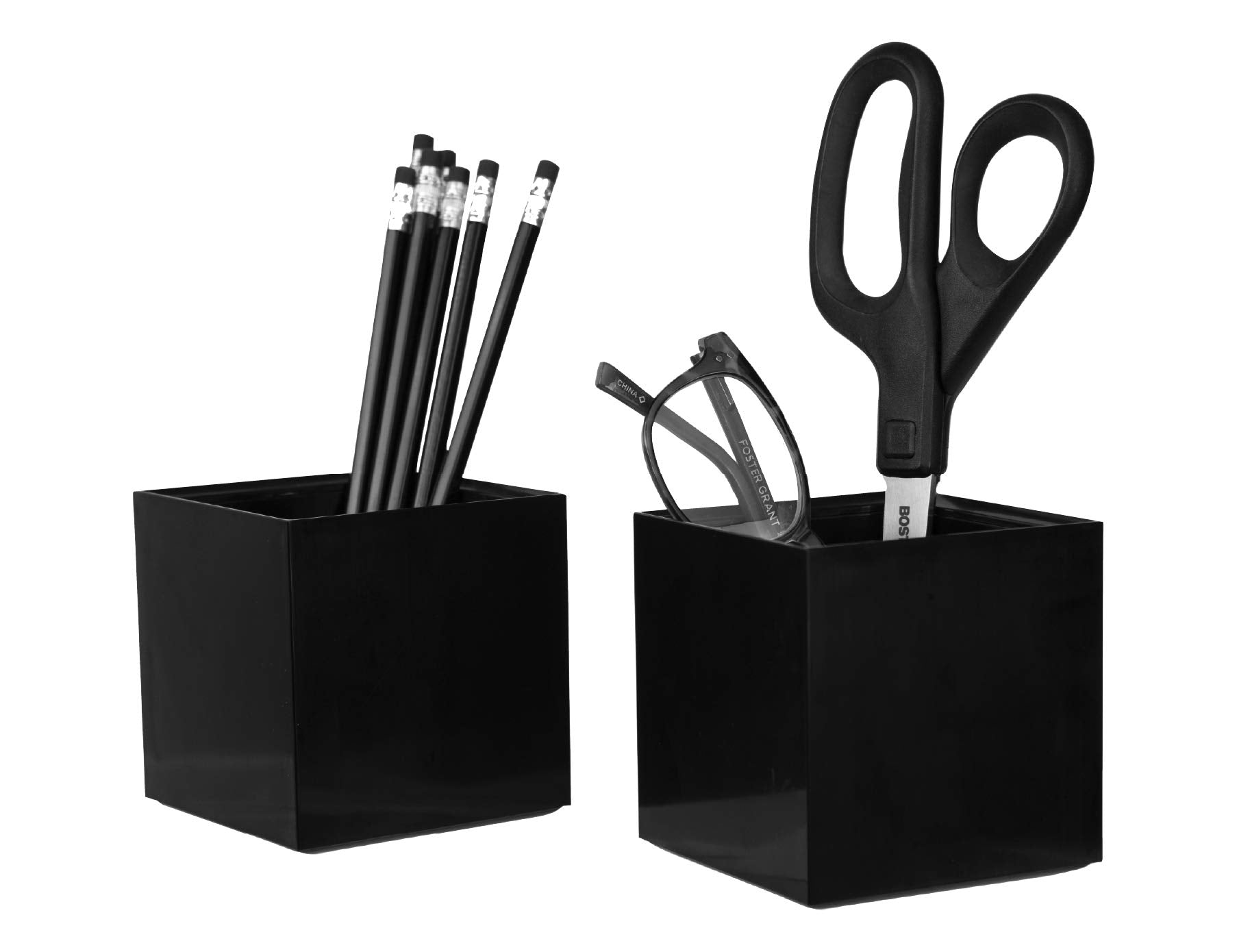 Bostitch KonnectTM Stackable Pencil Cup, 2-Pack, Black