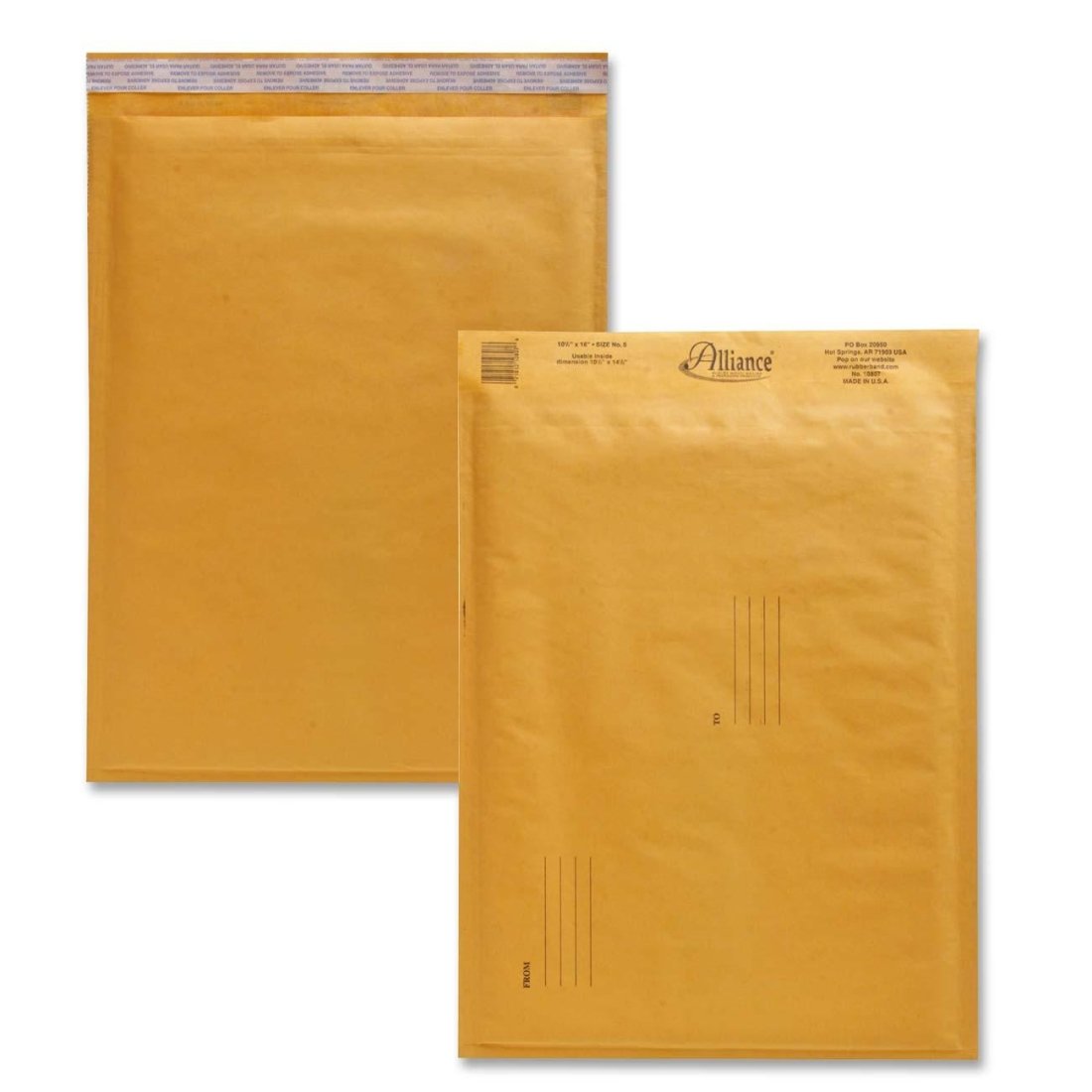 Alliance Rubber Kraft Bubble Mailers