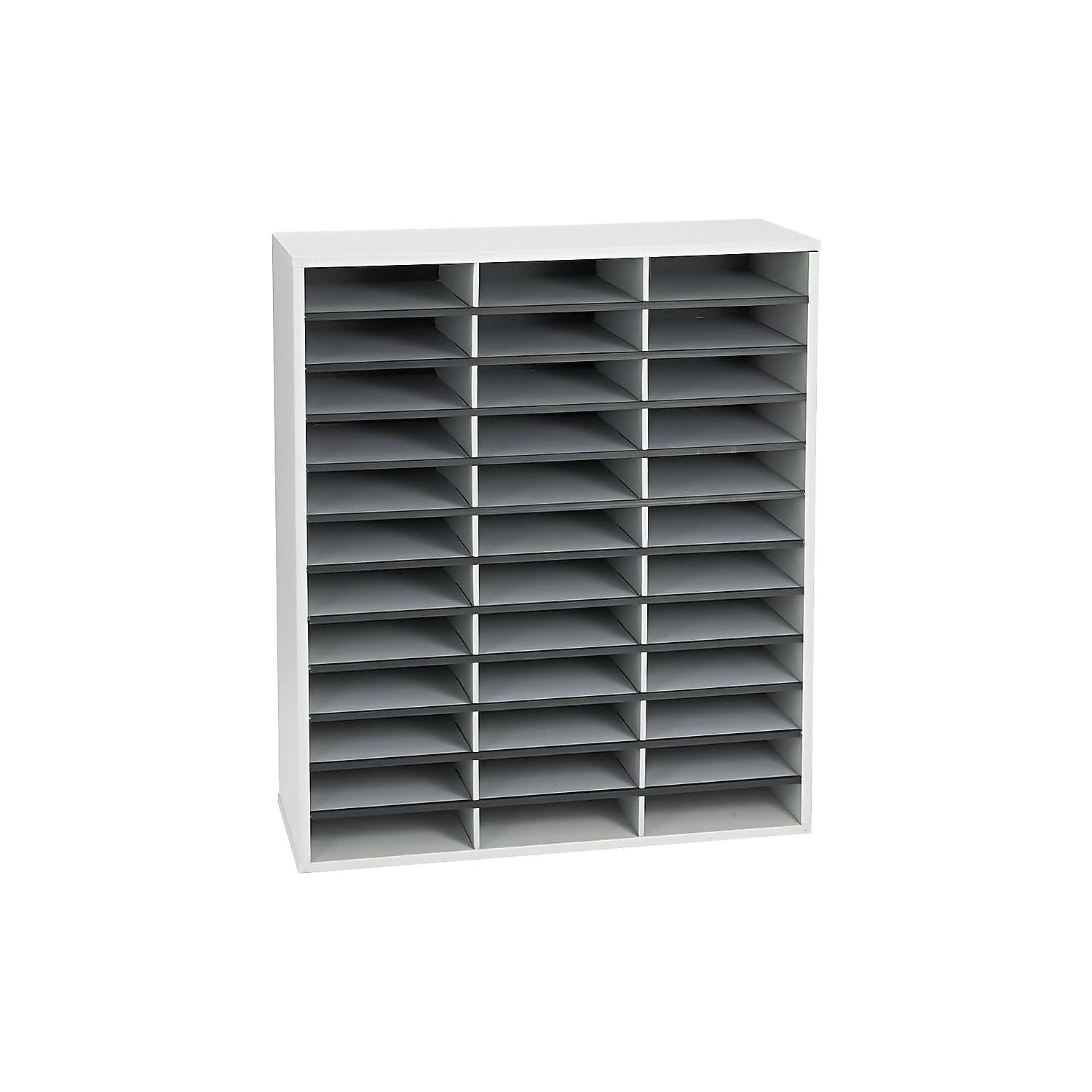 Fellowes Literature Organizer - 36 Compartment Sorter, Dove Gray FEL25061