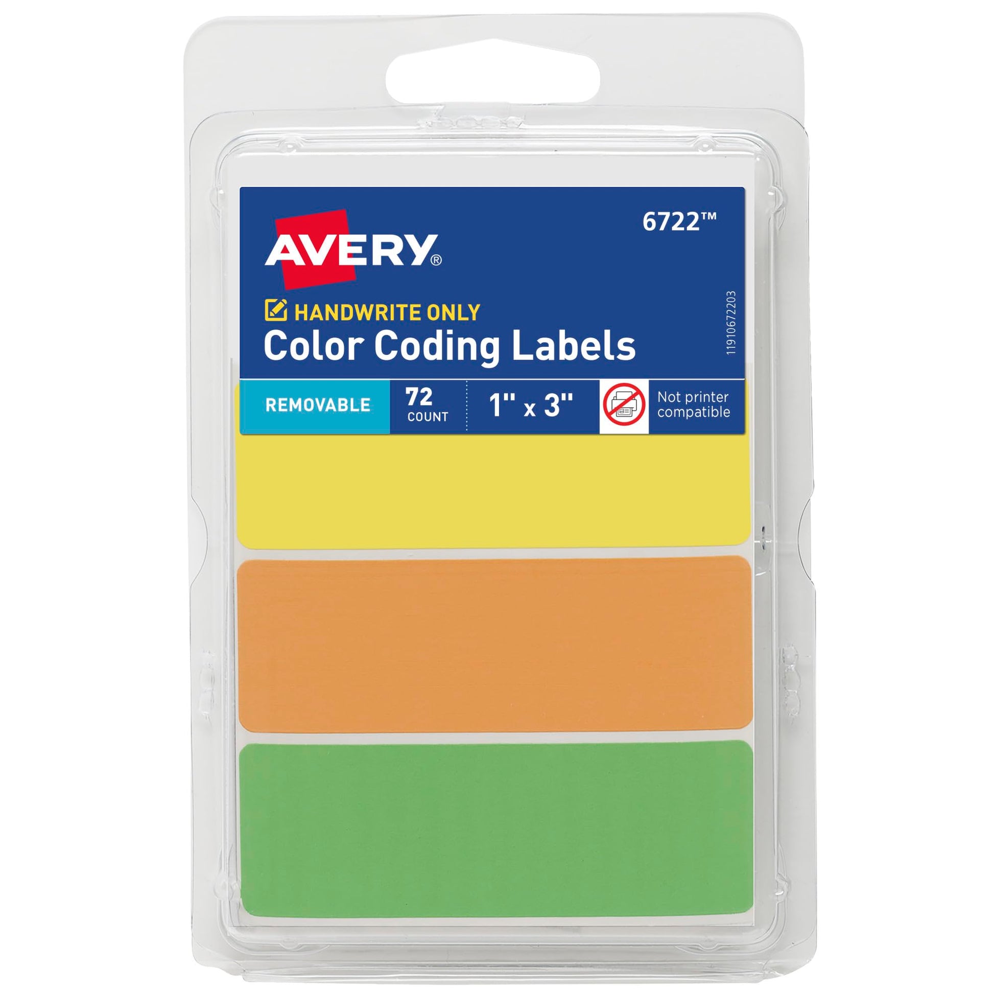 Avery&reg; Removable Neon Color-Coding Labels