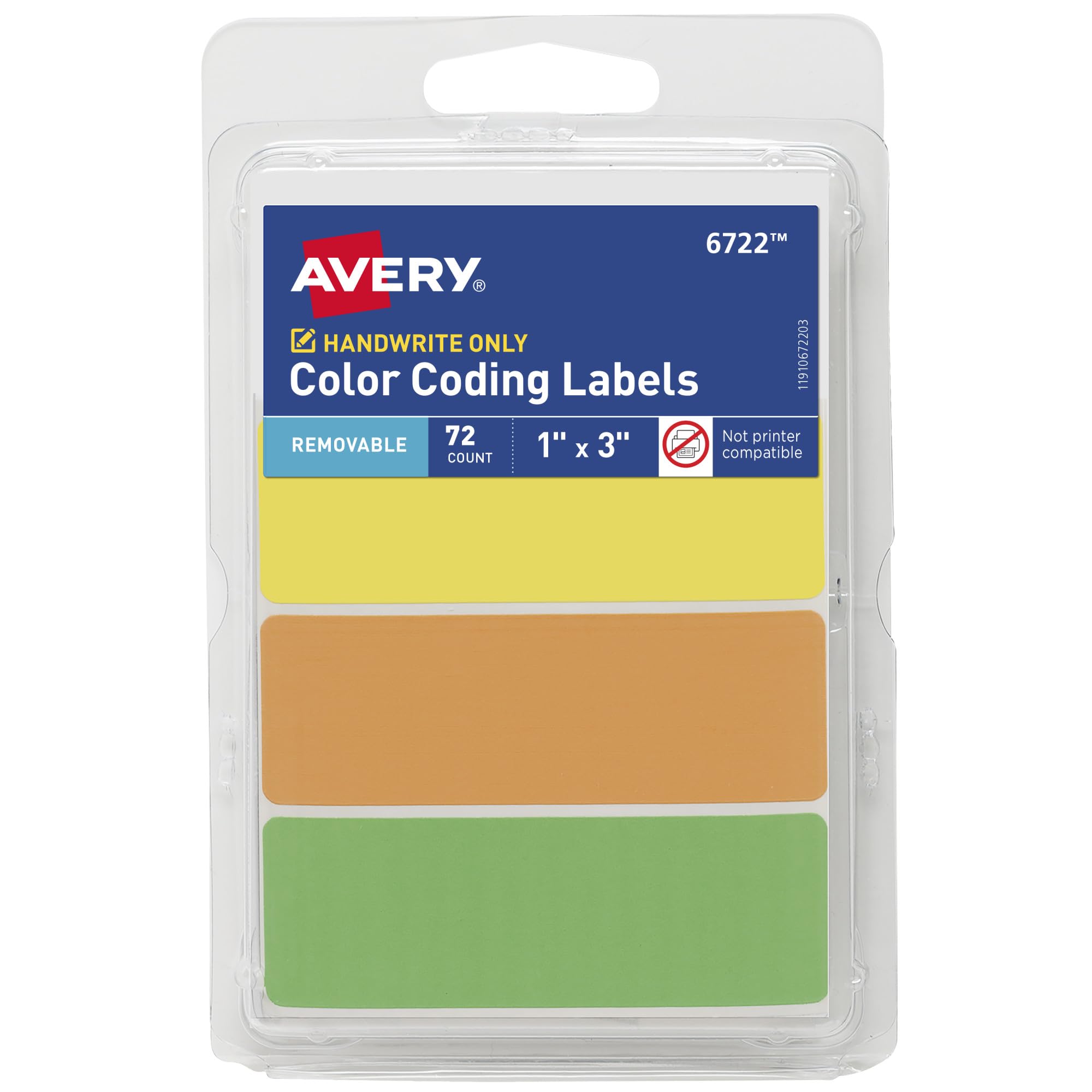 Avery&reg; Removable Neon Color-Coding Labels