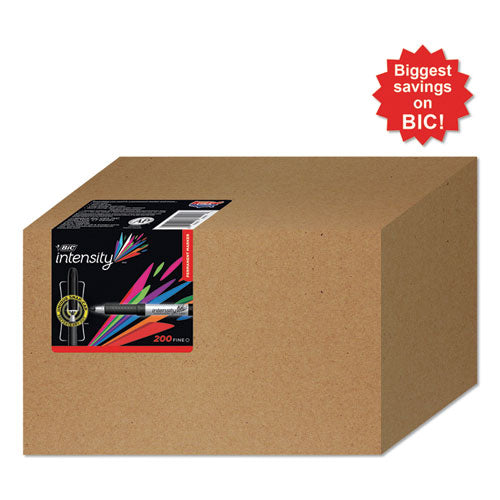 Intensity Fine Tip Permanent Marker Xtra Value Pack, Fine Bullet Tip, Black, 200/Carton