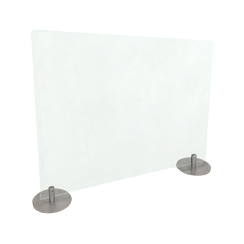 Desktop Free Standing Acrylic Protection Screen, 29 x 5 x 24, Frost