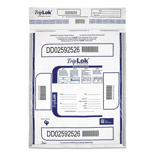 Deposit Bag, Plastic, 12 x 16, White, 500/Carton