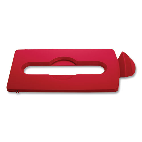 Slim Jim Paper Recycling Top, 16.5 x 8 x 0.5, Red - 2007194