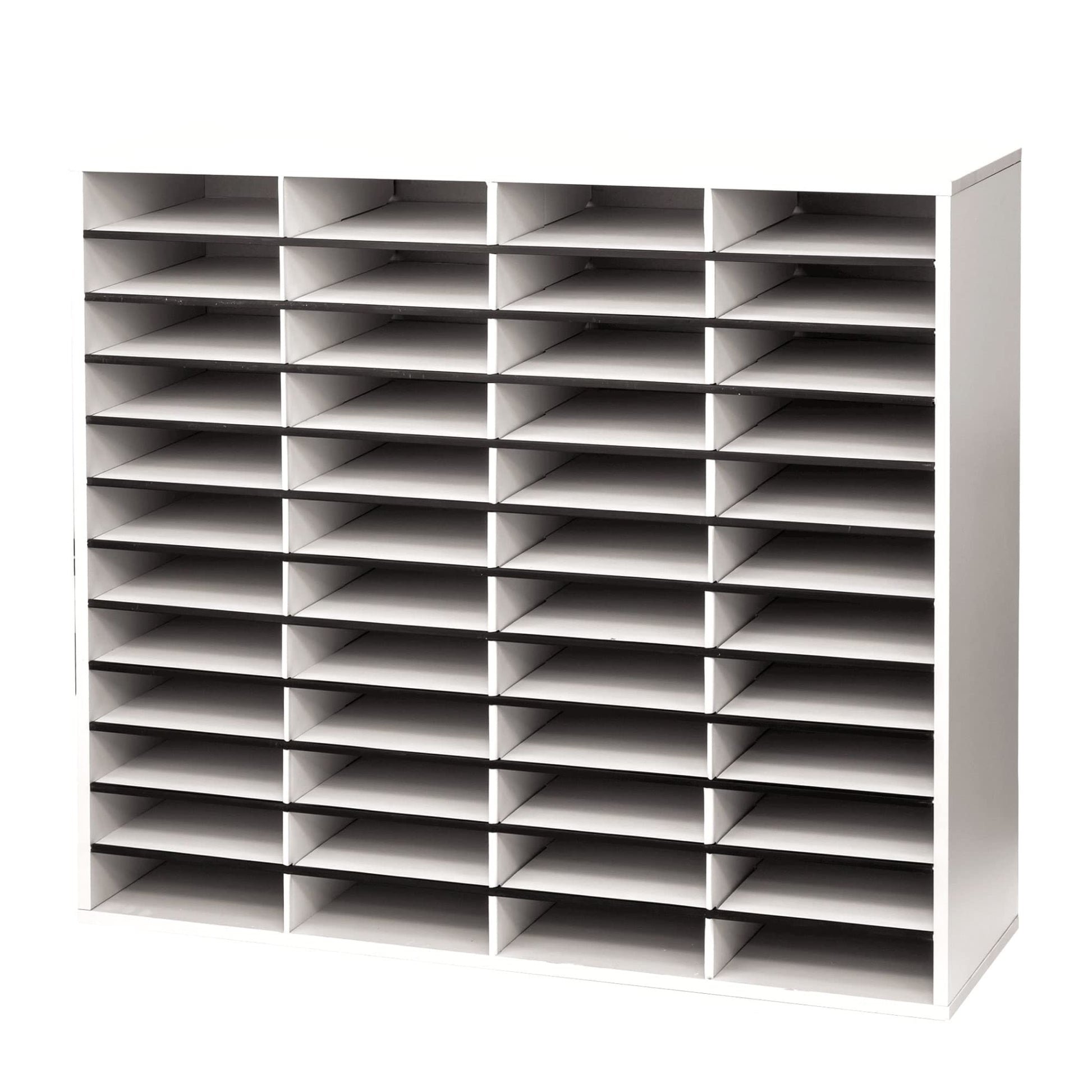 Fellowes Literature Organizer - 48 Compartment Sorter, Dove Gray FEL25081