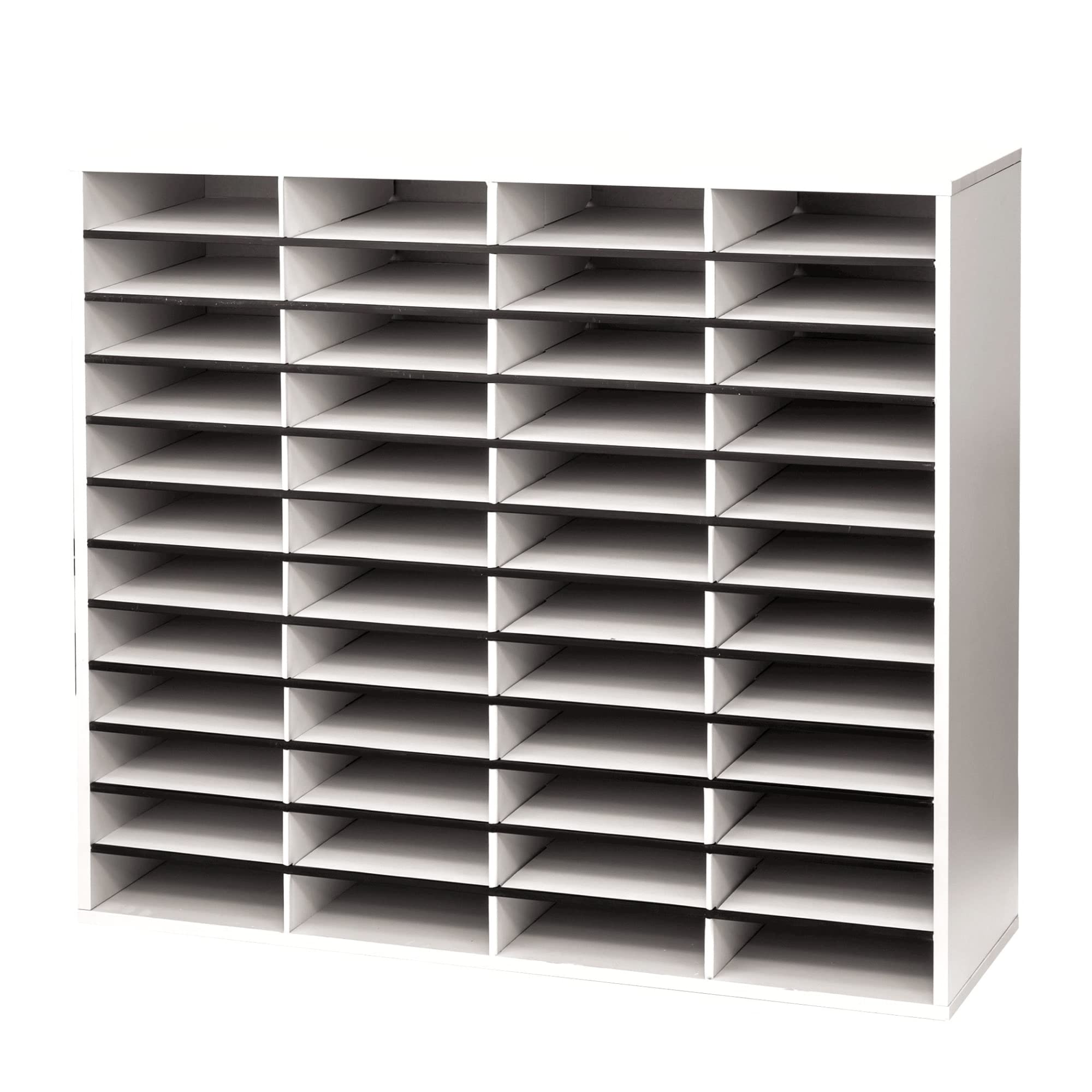 Fellowes Literature Organizer - 48 Compartment Sorter, Dove Gray FEL25081