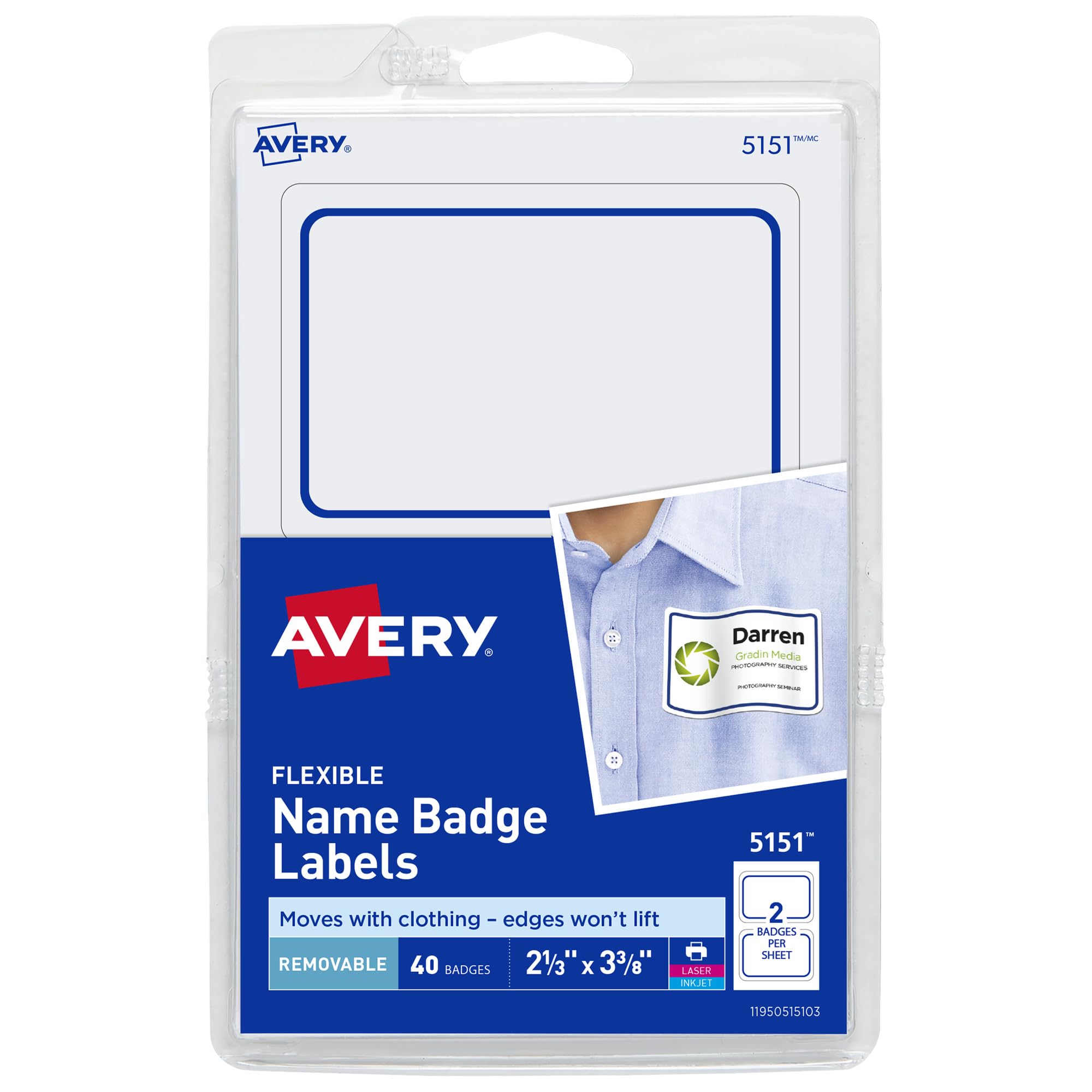 Avery&reg; Flexible Name Badge Labels