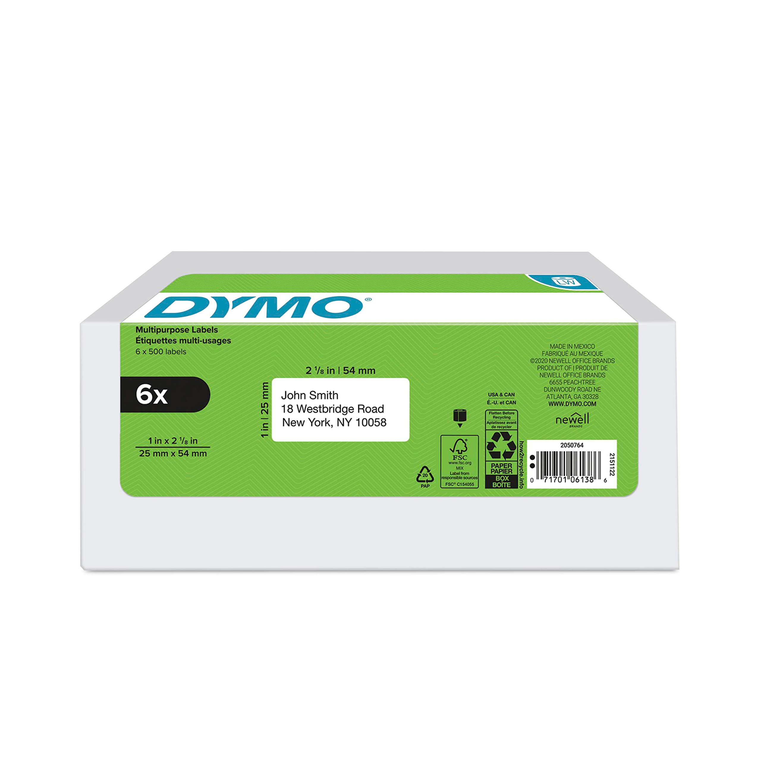 Dymo LabelWriter 2-1/8"W Labels