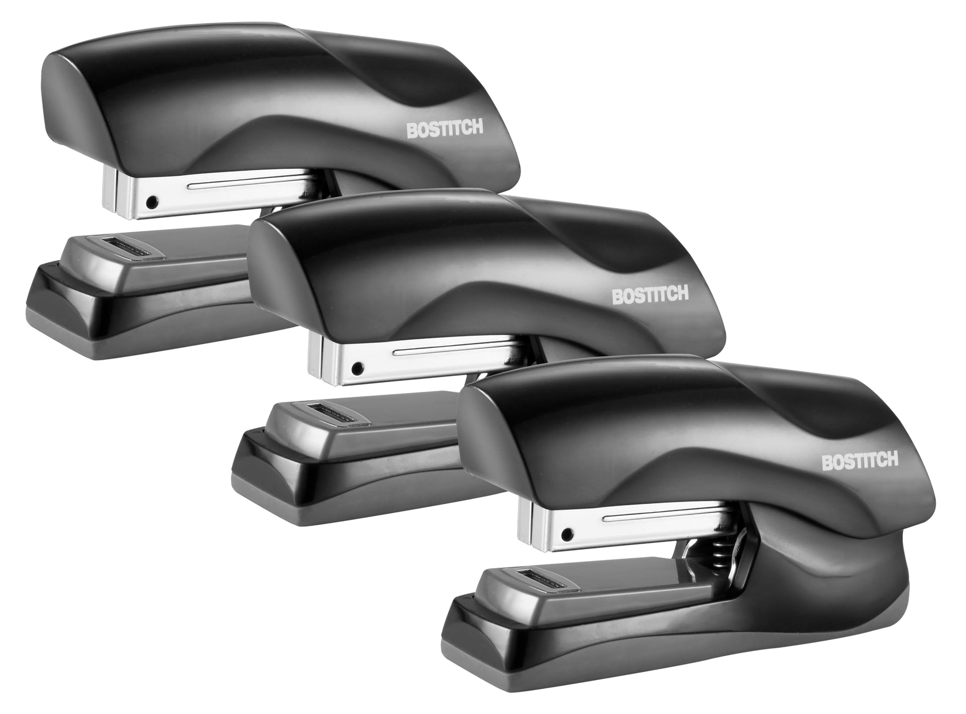 Bostitch Flat Clinch Stapler, 40 Sheets, 3 Pack