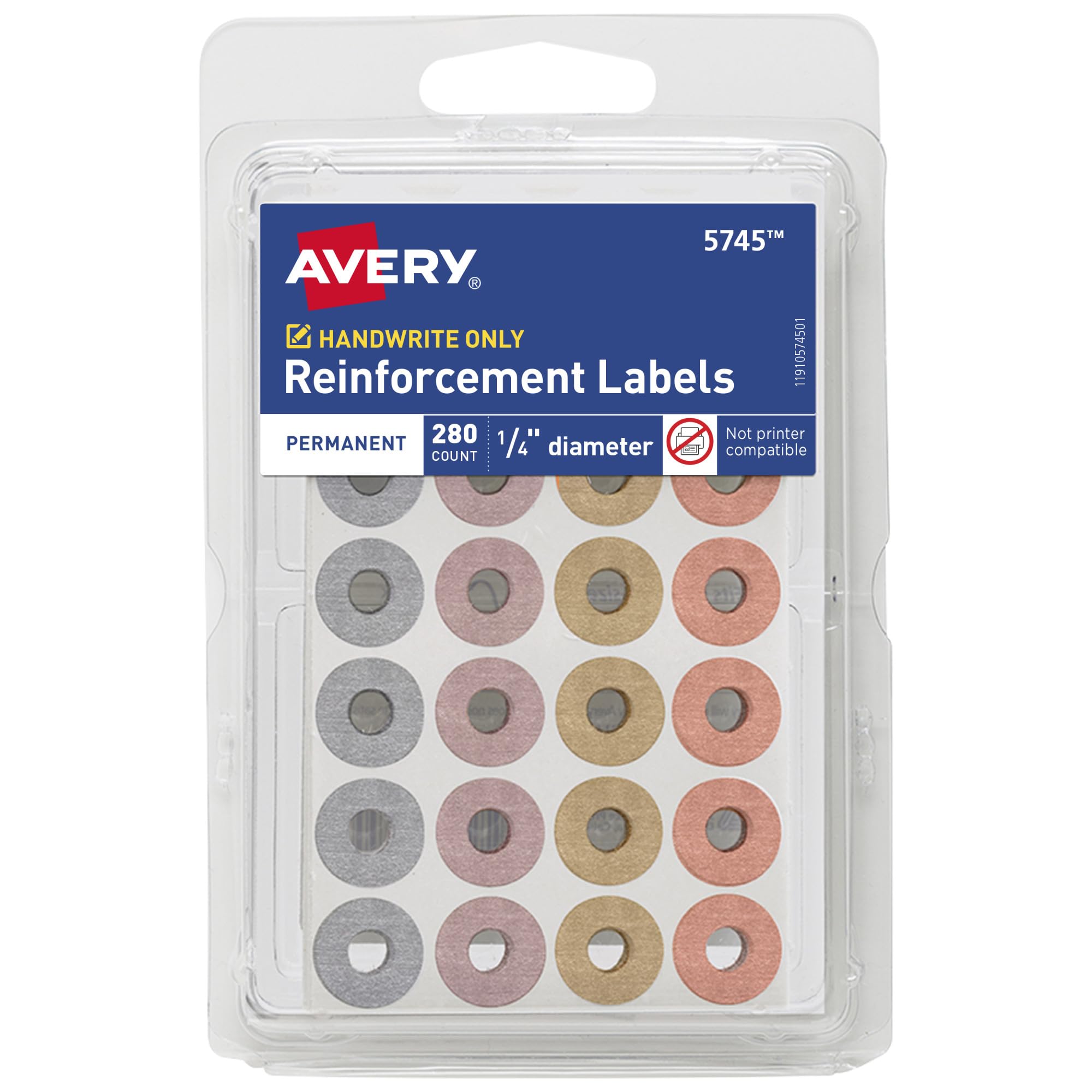 Avery&reg; Reinforcement Labels on Small Sheets