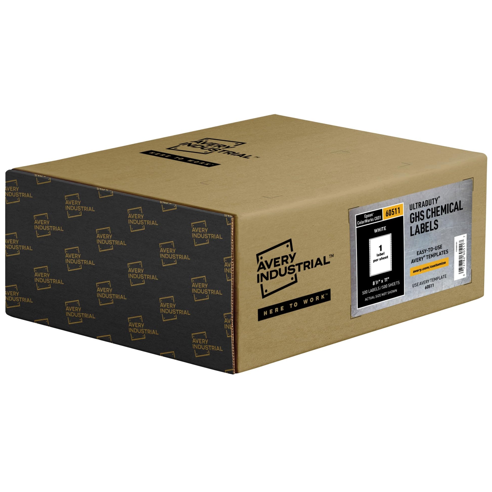 Avery UltraDuty GHS Chemical - Epson ColorWorks C831 AVE60511