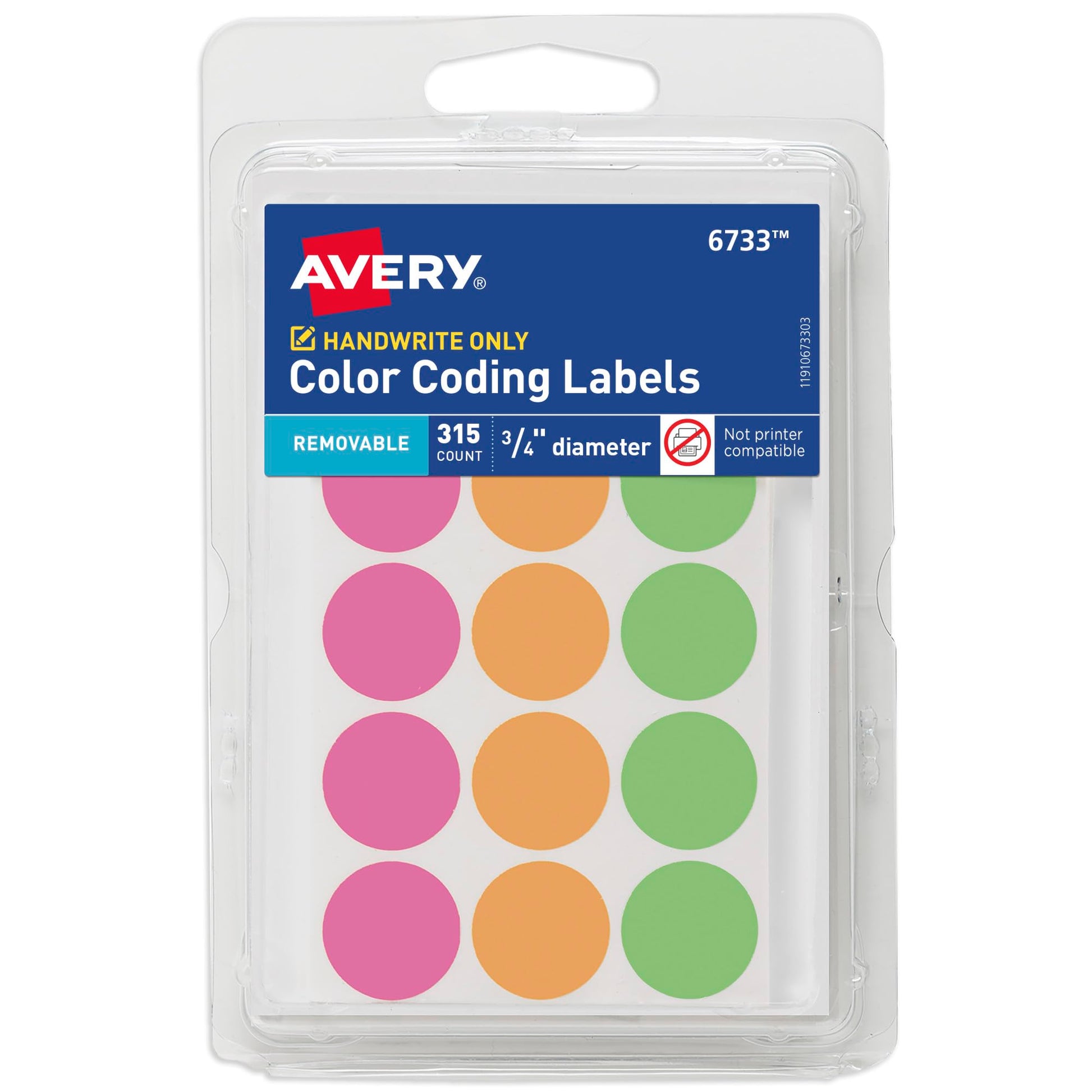 Avery&reg; Round Color Coding Labels