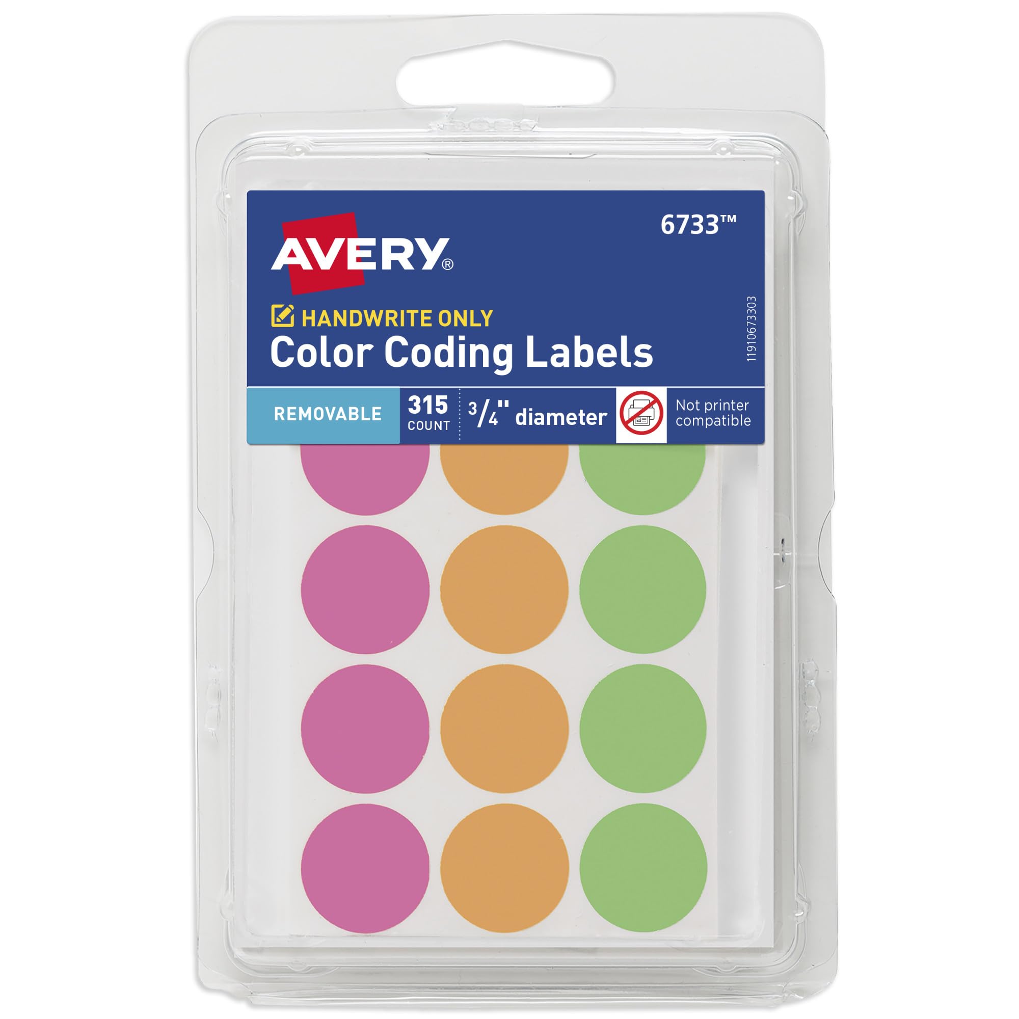 Avery&reg; Round Color Coding Labels