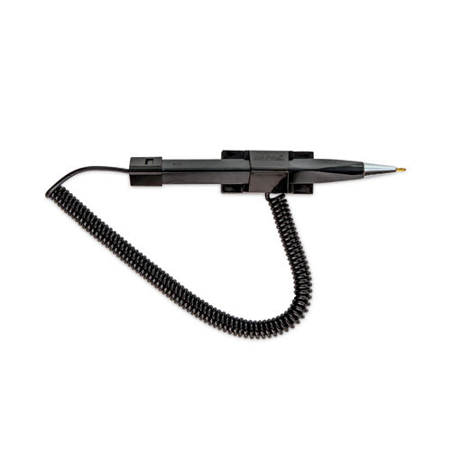 Wedgy Secure Antimicrobial Ballpoint Counter Pen, Fine 0.5 mm, Black Ink, Black