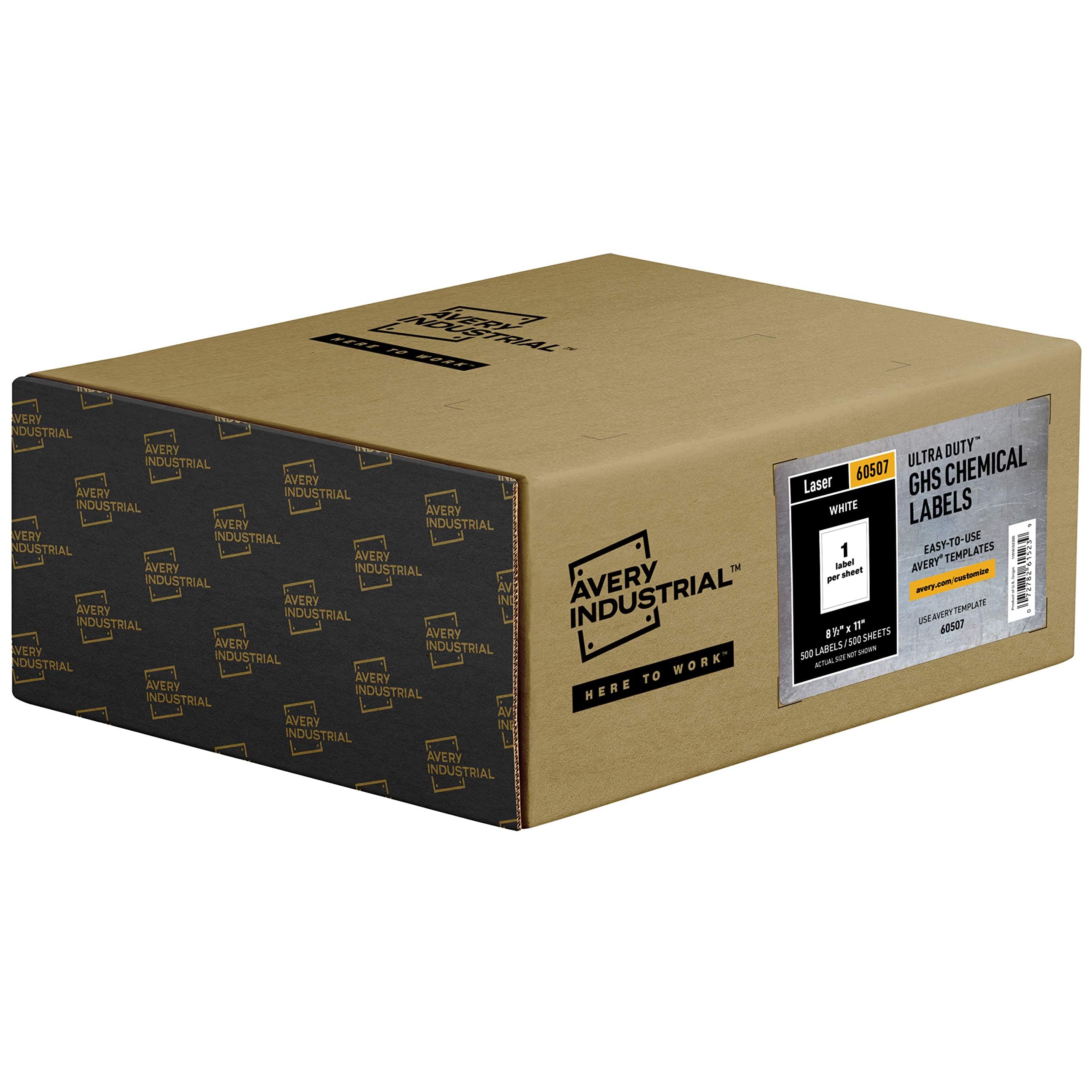 Avery UltraDuty GHS Chemical Labels - Laser AVE60507