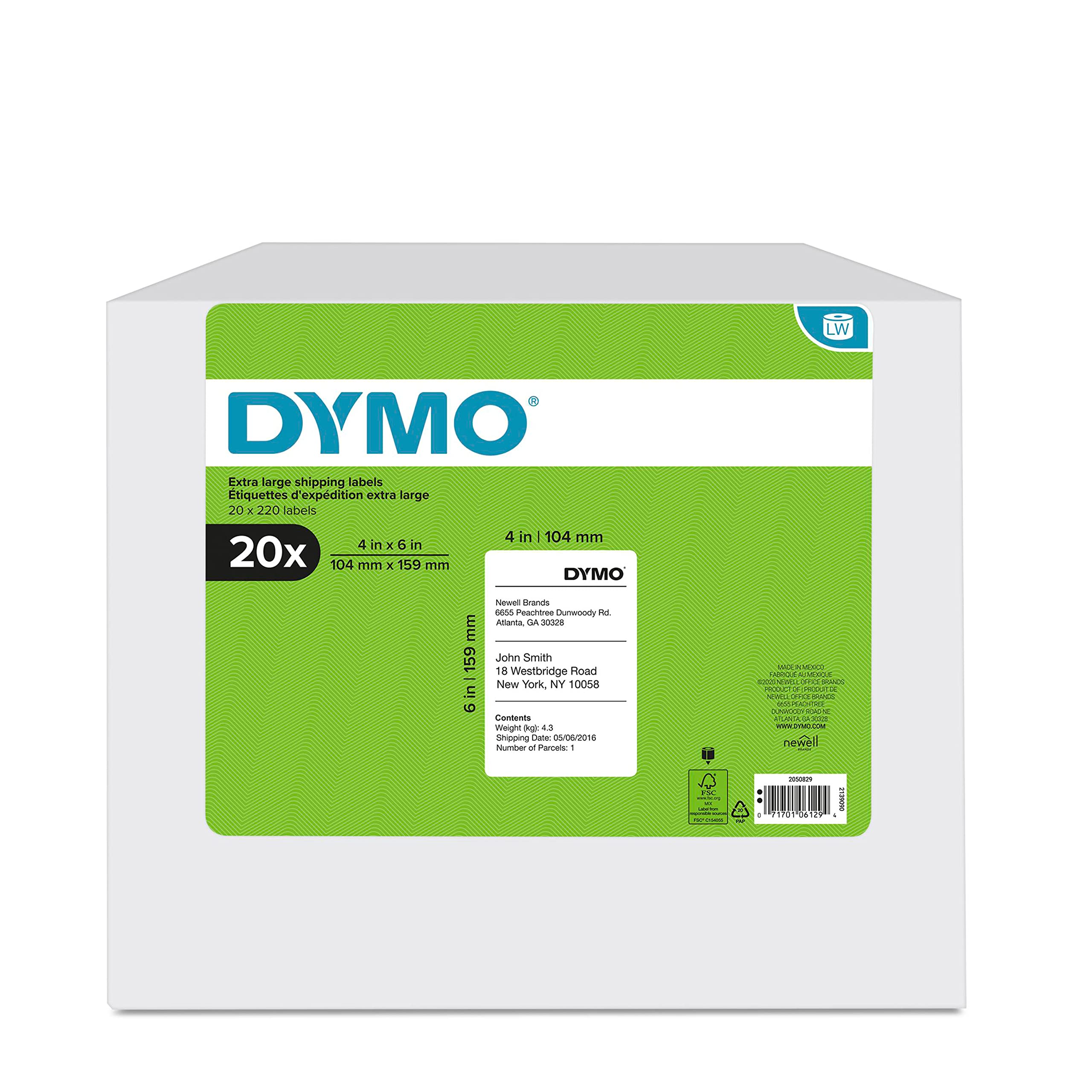 Dymo LabelWriter 6"W Labels