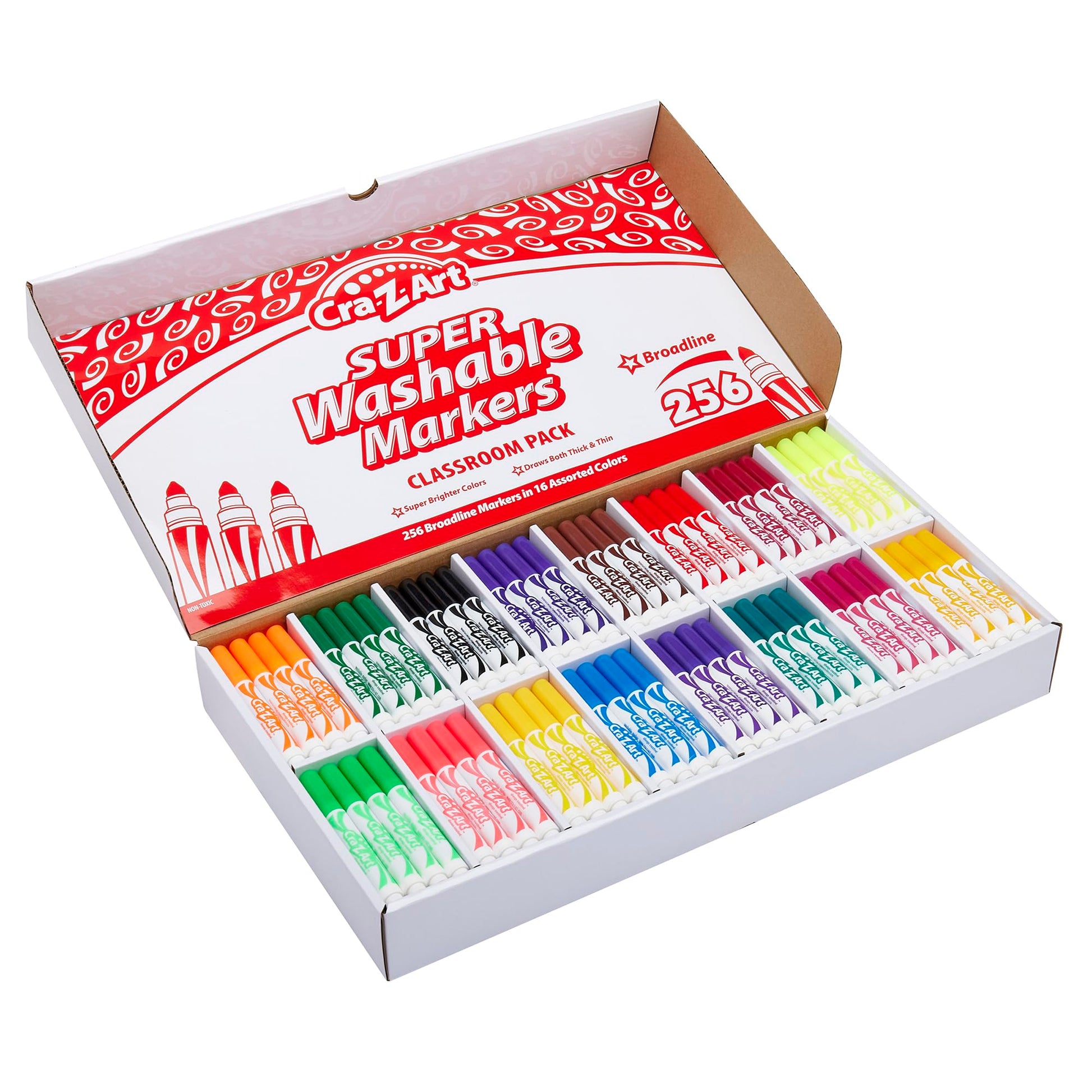 Cra-Z-Art Washable Markers Classroom pack Broadline 16 color 256