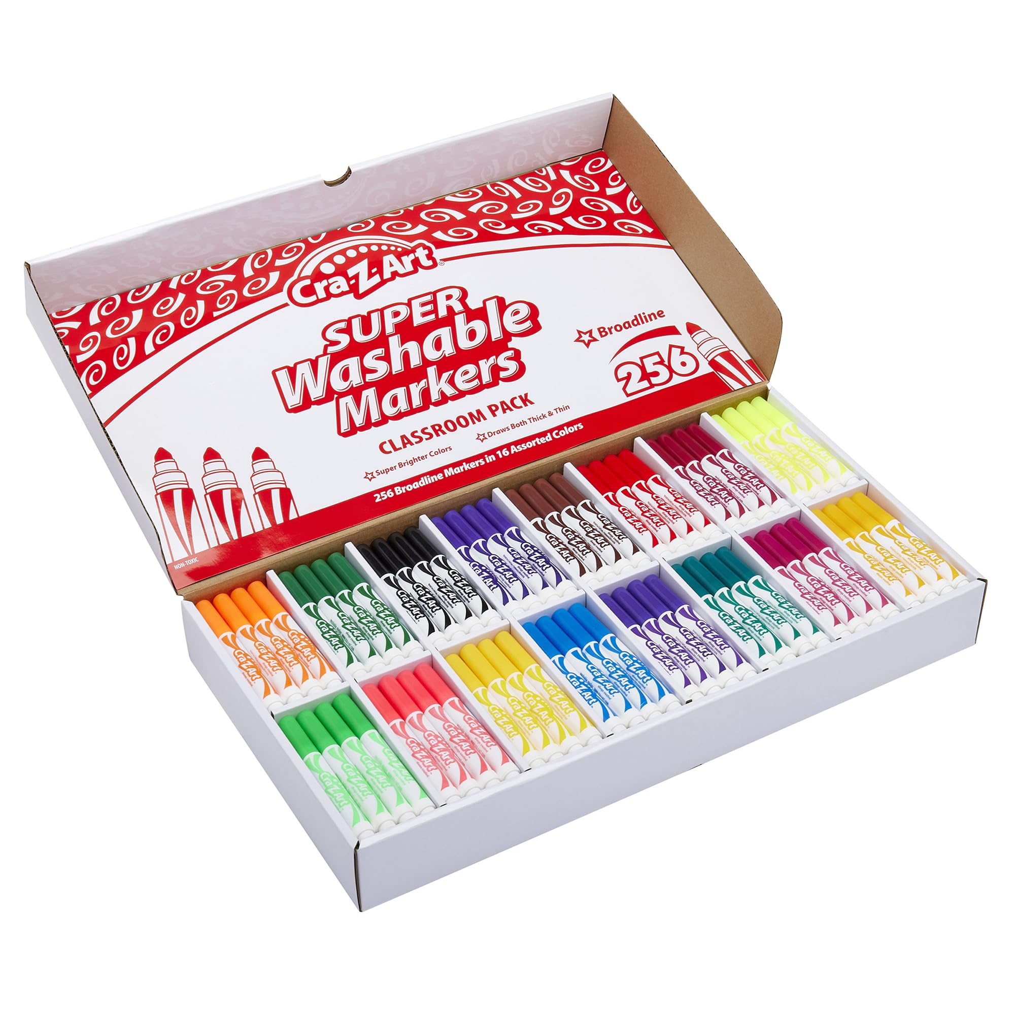 Cra-Z-Art Washable Markers Classroom pack Broadline 16 color 256
