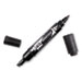 Mono Twin Bold Permanent Marker, Fine/Broad Tips, Black, 10/Box