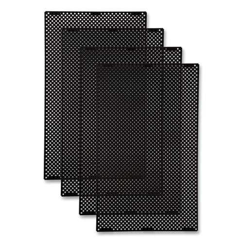Large General Purpose Perforated Panels for Tailor and Landmark Series Containers, 20.72" x 0.5" x 34.33", Black, 4/Carton - 2182676