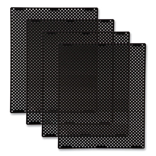 Medium General Purpose Perforated Panels for Tailor and Landmark Series Containers, 20.72" x 0.5" x 27.95", Black, 4/Carton - 2182610