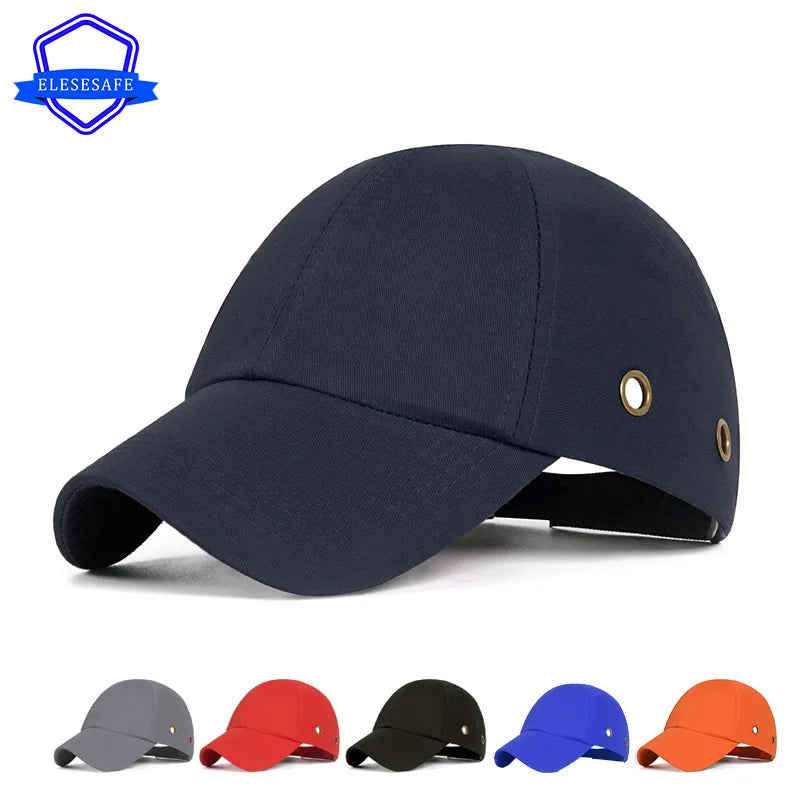 Baseball style safety bump cap with LED