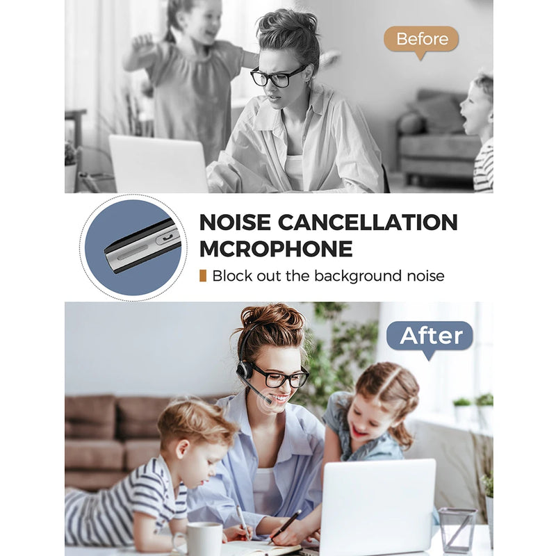 Bluetooth Headset with Noise-Canceling Mic, view 3