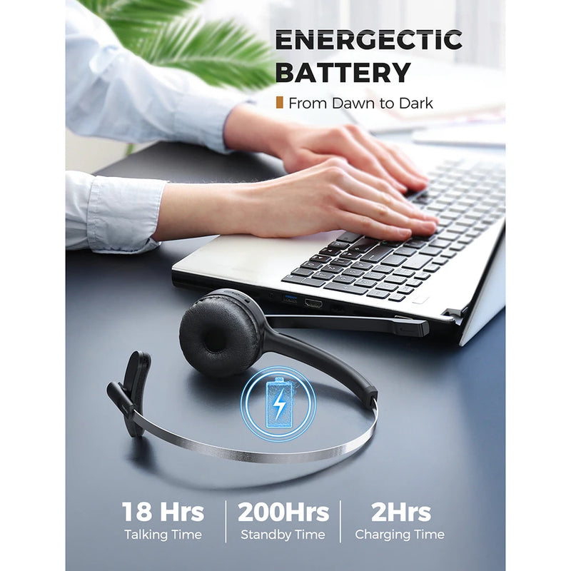 Bluetooth Headset with Noise-Canceling Mic, view 5