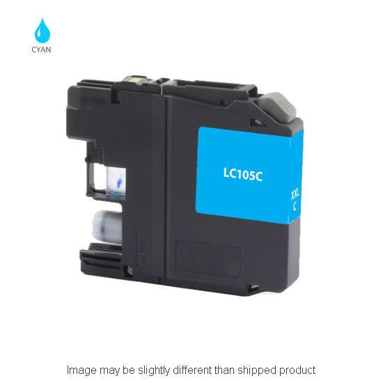 Replacement BROTHER LC105 XH YLD CYAN Ink