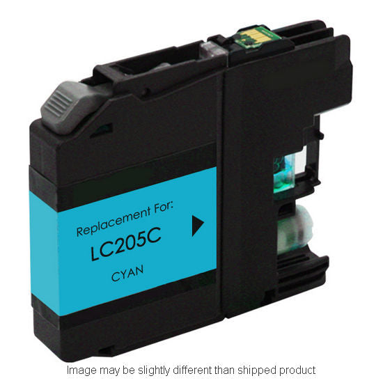 Replacement BROTHER LC205 XH YLD CYAN Ink