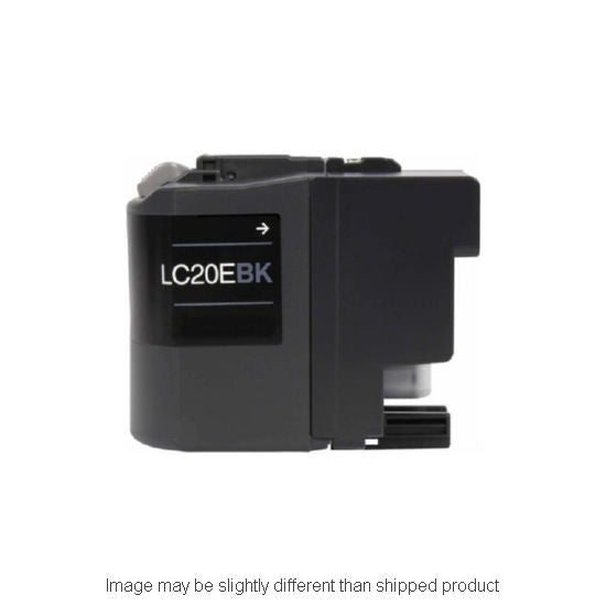 Replacement BROTHER LC20E SUPER HI BLACK Ink
