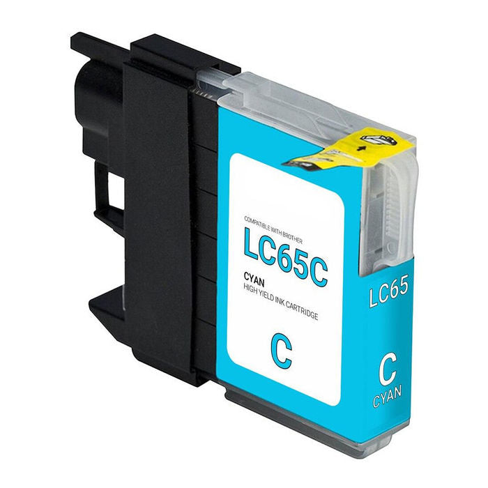 Replacement BROTHER LC65 HI YLD CYAN Ink