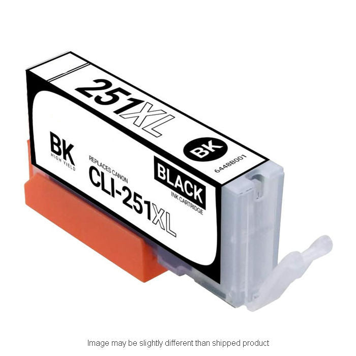 Replacement CANON 6448B001 CLI251XL HI BLACK Ink