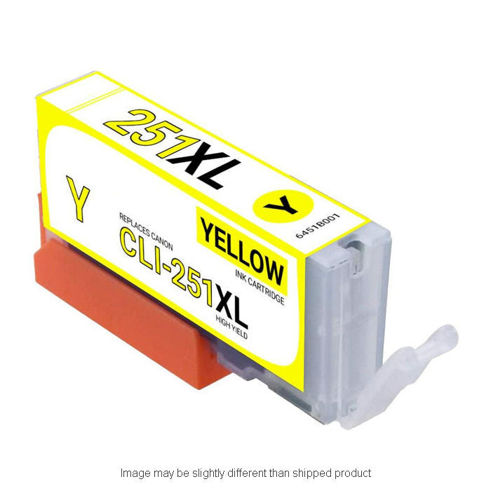Replacement CANON 6451B001 CLI251XL HI YELLOW Ink
