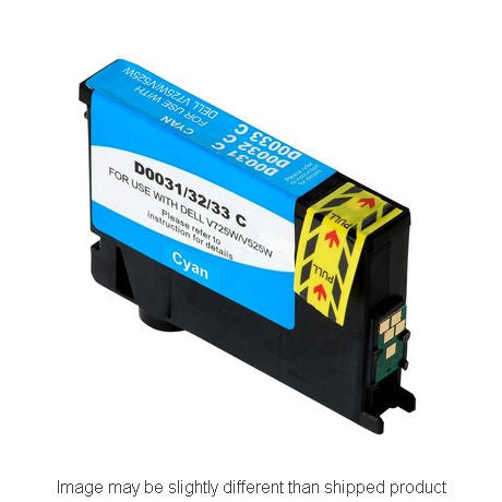 Replacement DELL 331-7378 SERIES 33 XH CYAN Ink
