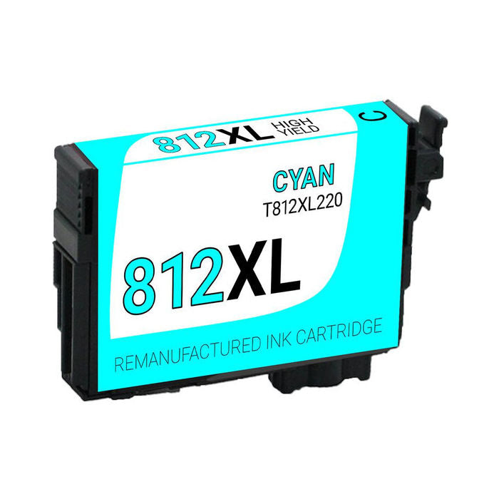 Replacement EPSON T812XL220-S HI YLD CYAN Ink