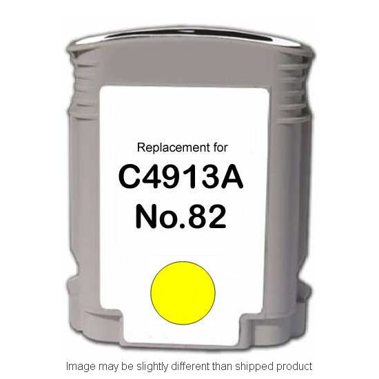 Replacement HP C4913A LQ-#82 HI YLD YELLOW Ink