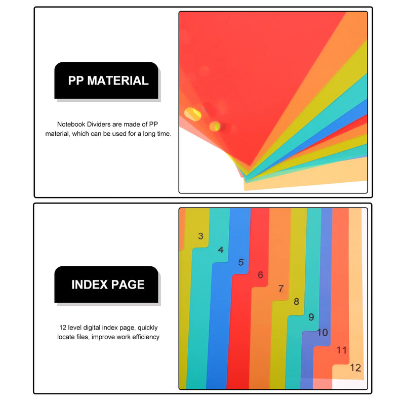 A4 Binder Dividers, Numbered Tabs, view 3
