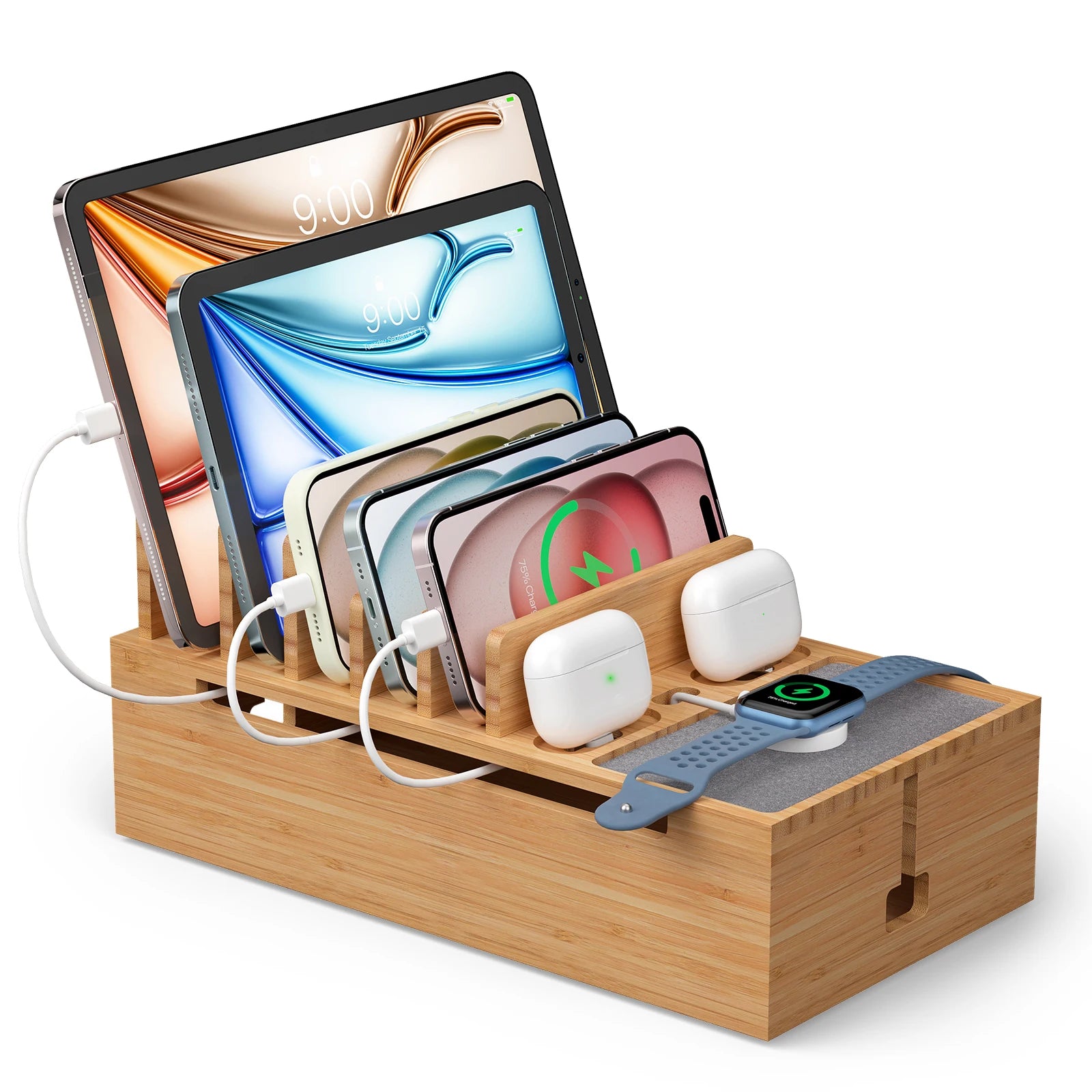 Bamboo multi-device charging station