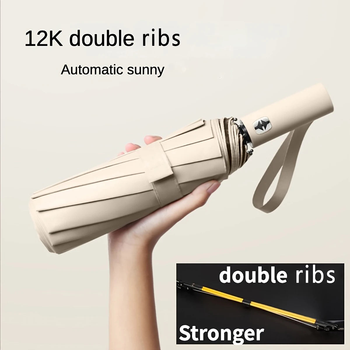 Umbrella one-button handle