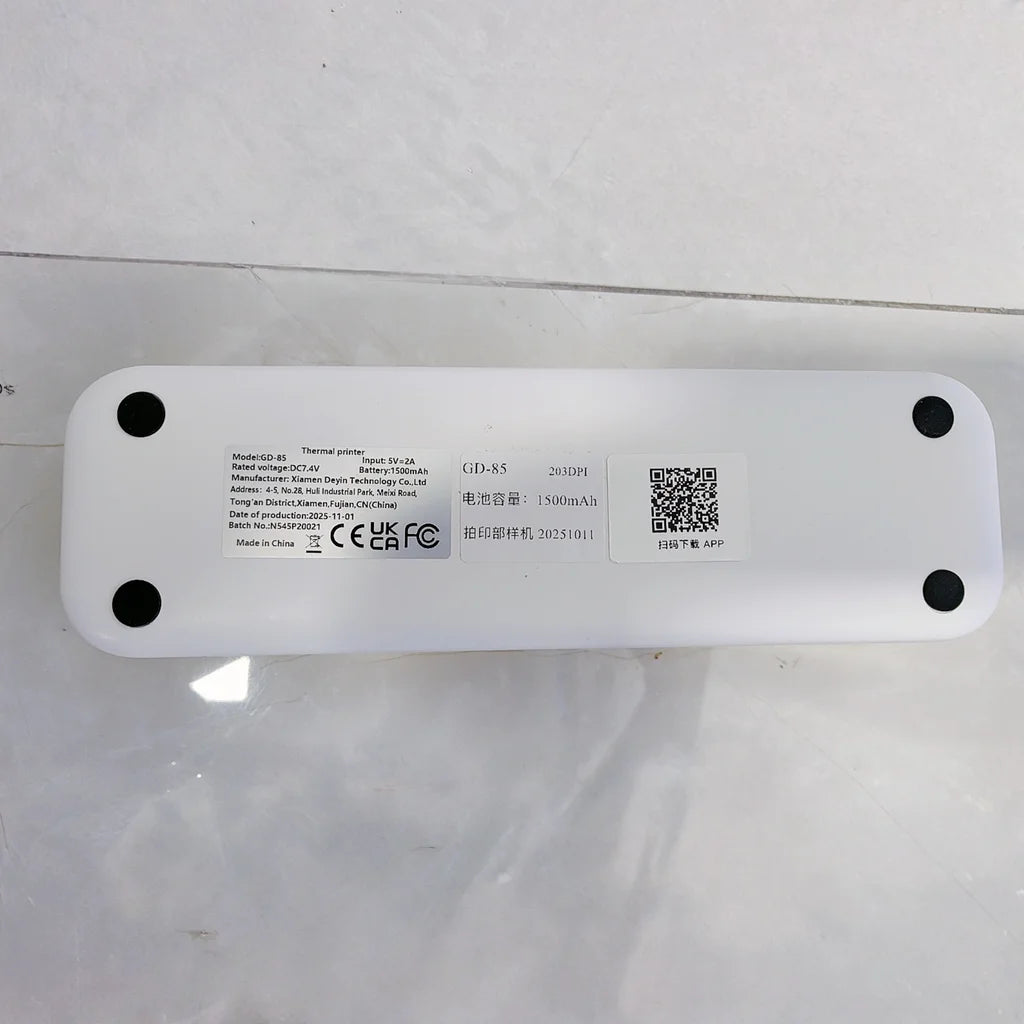 A4 thermal printer printing a document
