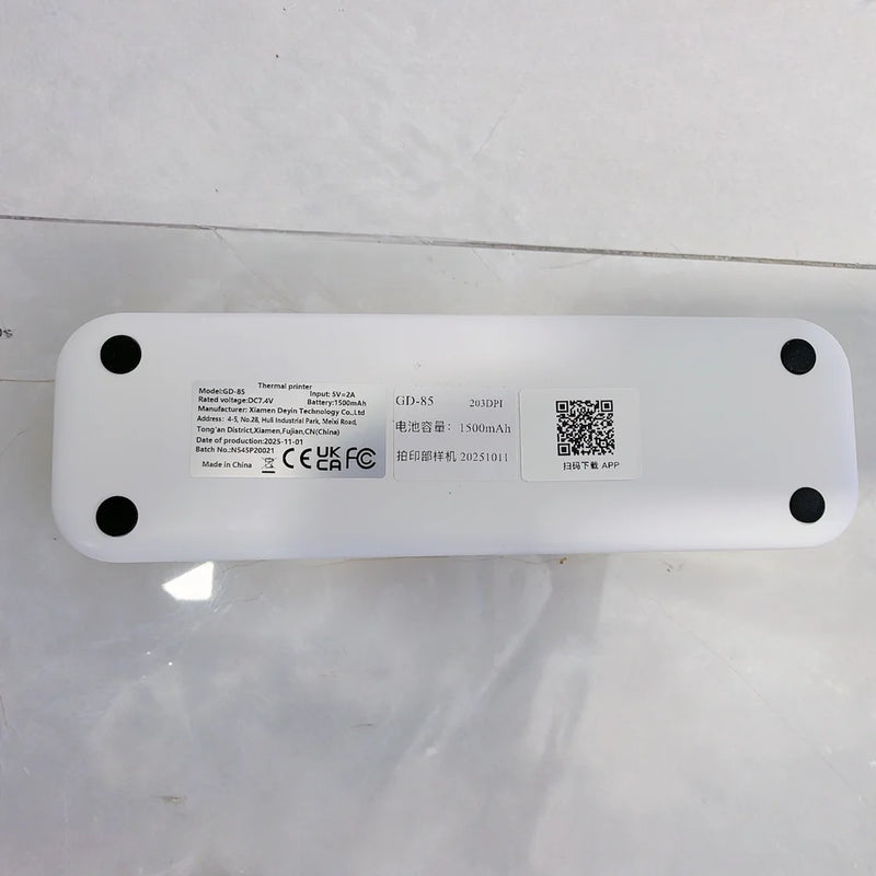 A4 thermal printer printing a document