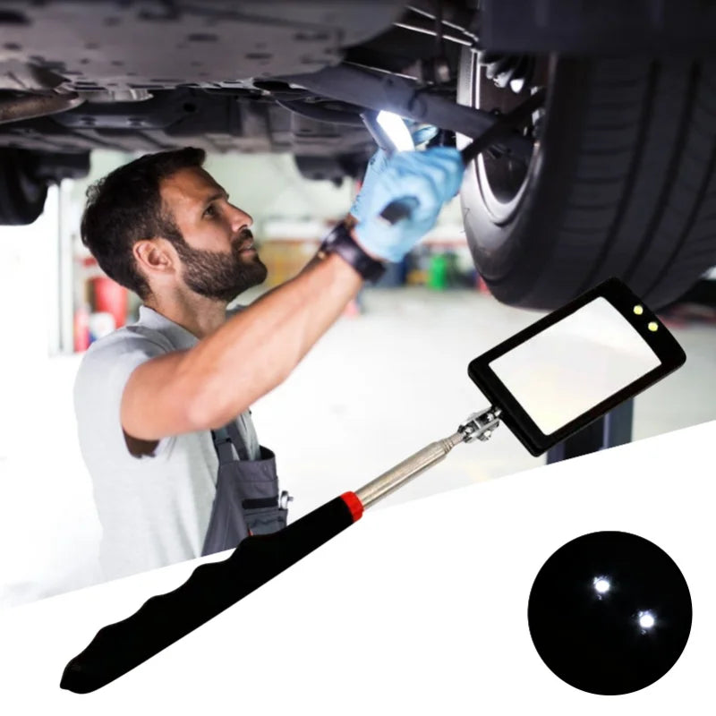 Inspection mirror lighted head