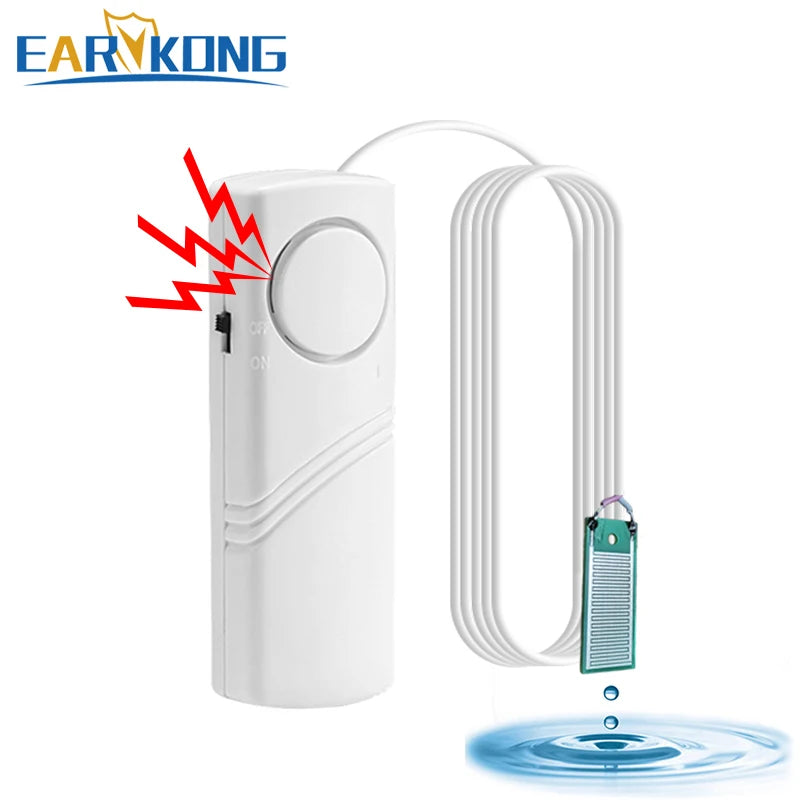 Water leak sensor with audible alarm