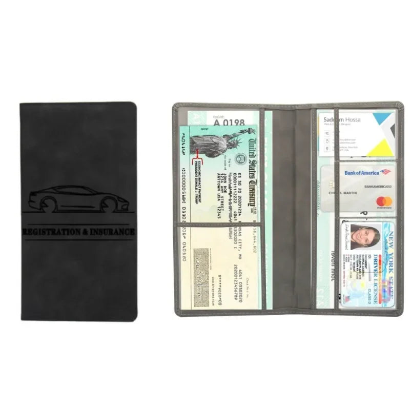 Document holder in a glove box