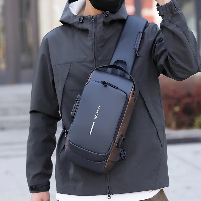 Anti-Theft Crossbody Bag with Lock, view 2