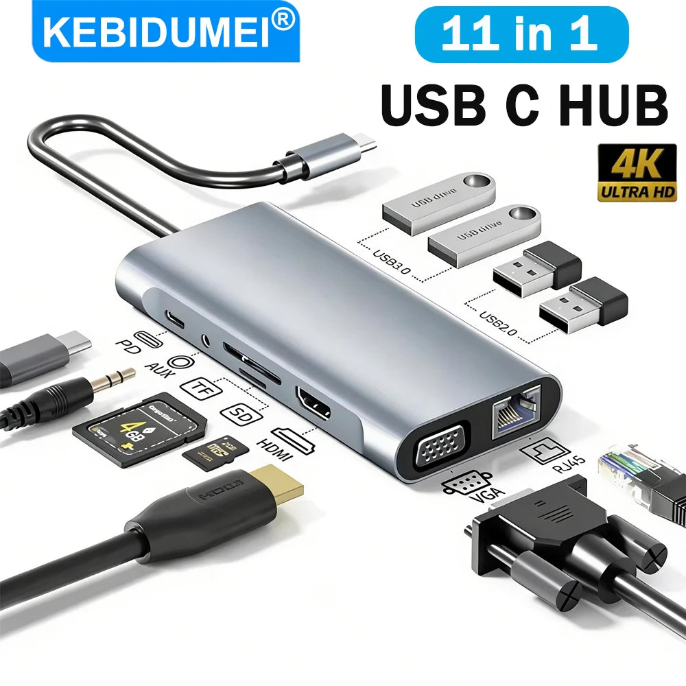 11-in-1 USB-C docking station with 4K HDMI