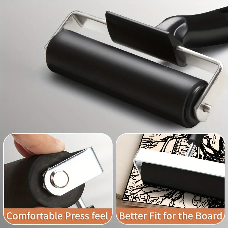 Brayer steel frame and grip
