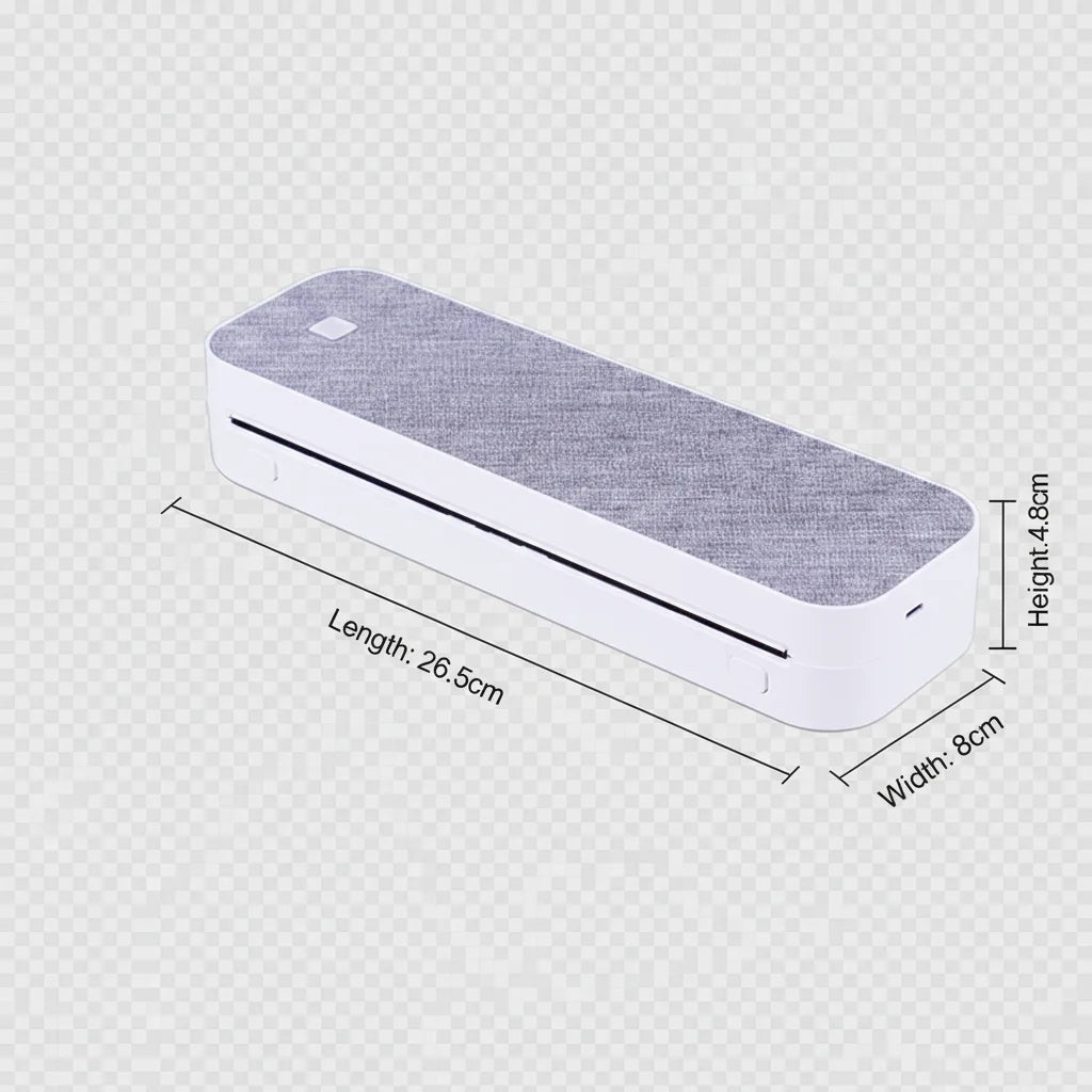 A4 thermal printer size reference